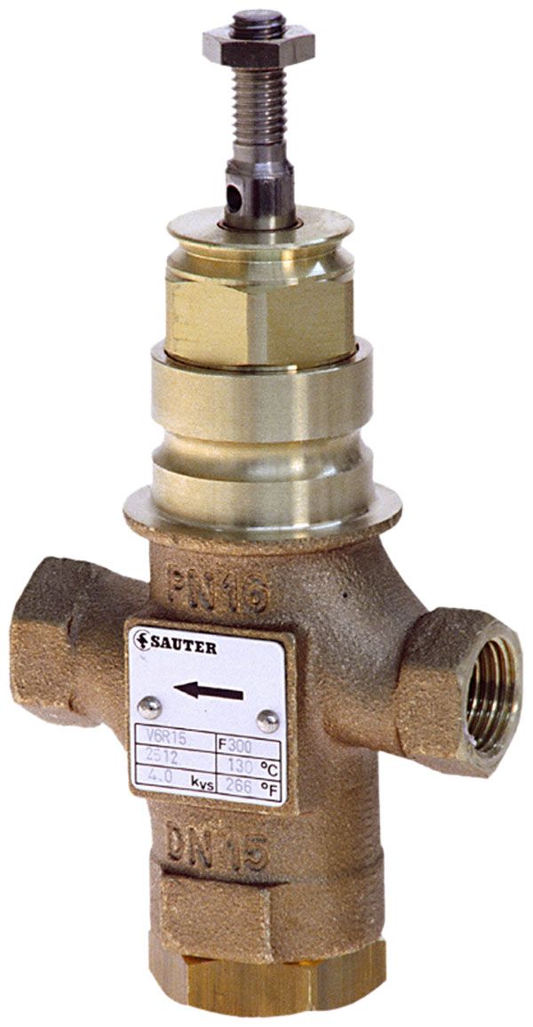 2-way valve with female thread, PN 16 (el.)