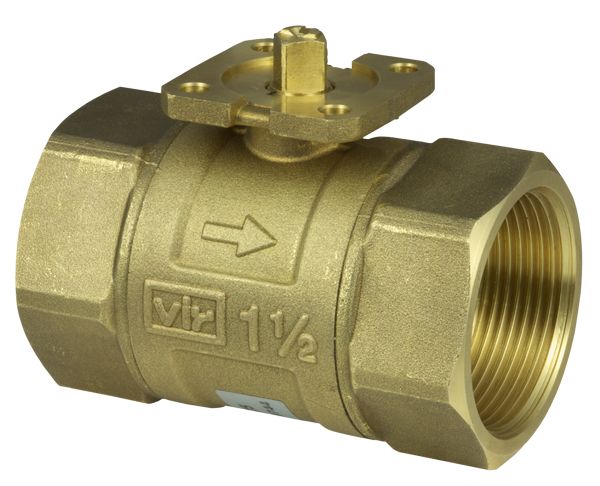 2-way regulating ball valve with female thread, PN 40